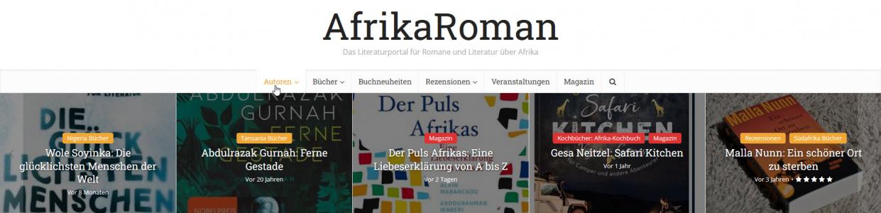 Screenshot afrikaroman.de