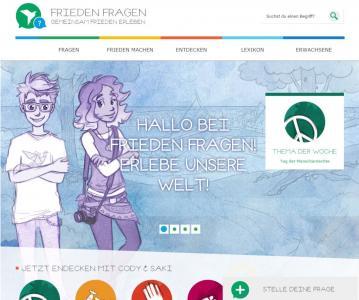  Screenshot Portal frieden-fragen.de