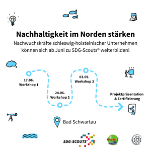 Grafik zum Projektablauf für Schleswig-Holstein . Quelle: SDG-Scouts®