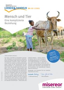 Das Cover des Bildungsmaterials zeigt ein Mädchen und eine Kuh. 