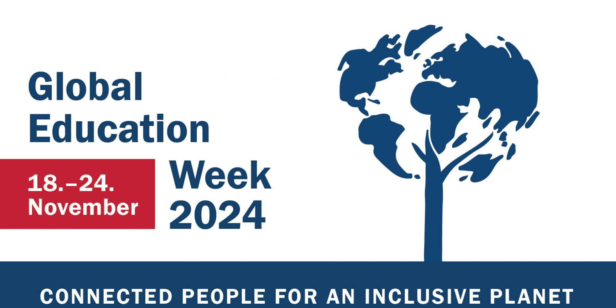 Postkarte zur Global Education Week 2024 „Connected People for an inclusive Planet“. Bildrechte: WUS